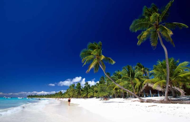 B5A4X1 Beach on Saona Island Parque Nacional del Este Dominican Republic Caribbean